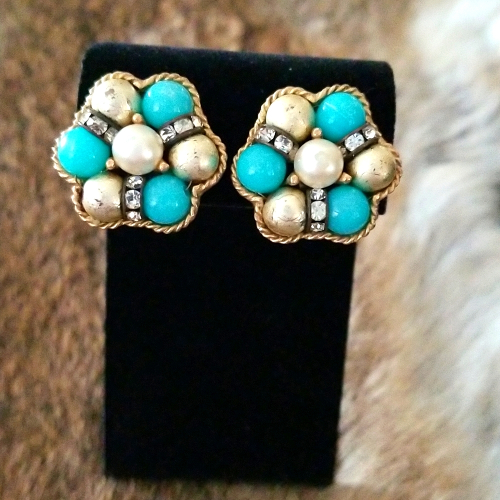 KRAMER Blue and White earrings